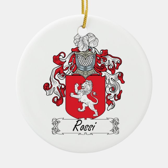 Rossi Familienwappen Keramik Ornament (Vorne)