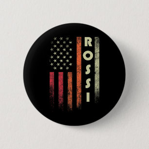 Rossi Nachname Lustig Retro Vintage Geburtstag Ame Button