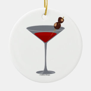 Rosskastanien-Martini-Weihnachtsverzierung Keramikornament