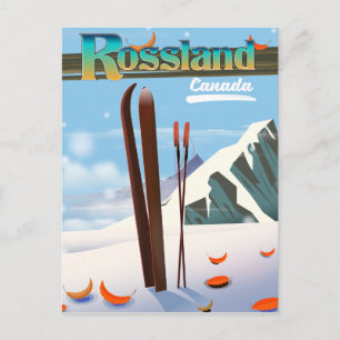 Rossland Canada Reiseplakat. Postkarte