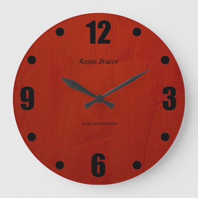 Rosso Stuck-Imitat beendet ringsum Wallclock Große Wanduhr (Vorderseite)