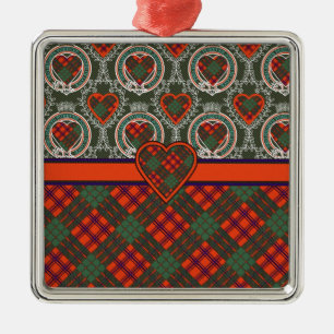 RossScottishTartan Ornament Aus Metall