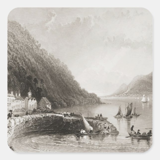 Rosstrevor Pier Quadratischer Aufkleber (Vorderseite)