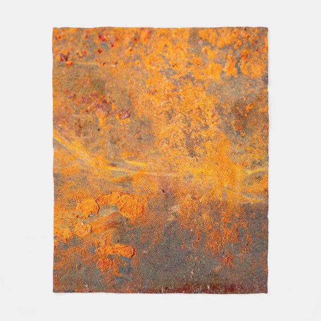 Rost auf Eisen als Hintergrund, abstrakt, schmutzi Fleecedecke (Vorderseite)