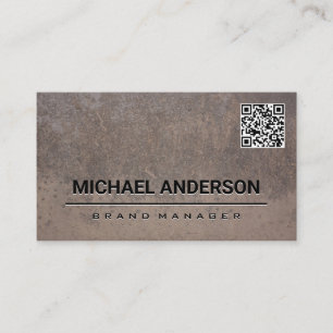 Rost Textur Metall   QR Code Visitenkarte