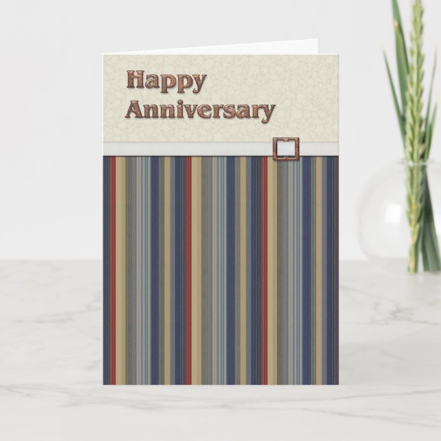 Rost und blaue Streifen mit Kupfer-Schnürsenkel-Ju Karte (Vorderseite)