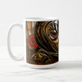 Rost- und Goldmetall-Porträt Kaffeetasse