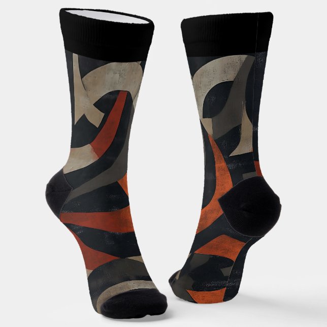 Rost und Graue Mode Socken (Gewinkelt)