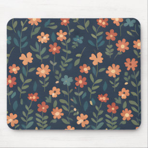 Rost- und Korallen-Gänseblümchenfeld auf Marinebla Mousepad
