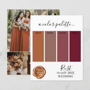 Rost Wedding Farben Palette Karte 2023