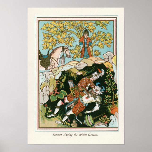 Rostam spielt das Weiße Genie Poster (Vorne)