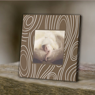 Rostbraune Holzkorn-Vintage-Moderne Kunst Leinwanddruck