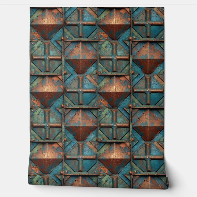 Rosteisenmetall Tapete (Abrollen)