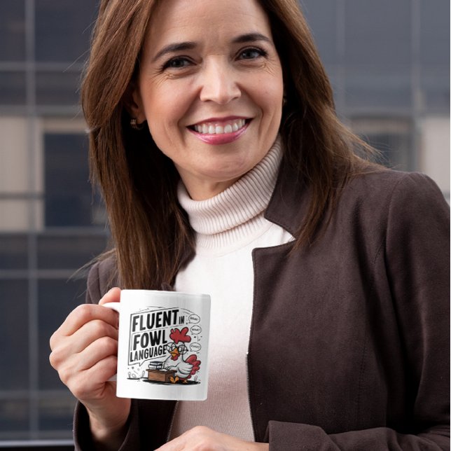 Roster tragen Brillen Fluent in der Sprache der Vö Kaffeetasse (Von Creator hochgeladen)