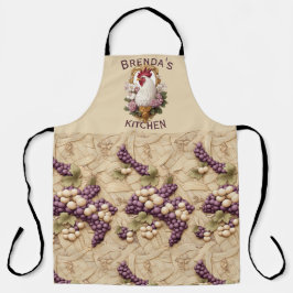 Roster & Trauben Heraldisches Wappen, in Weizen, Schürze