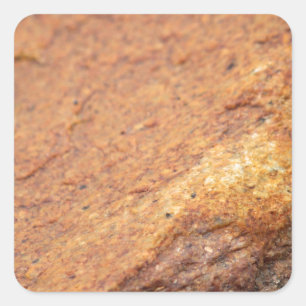 Rostfarbener Granitfelsen Quadratischer Aufkleber