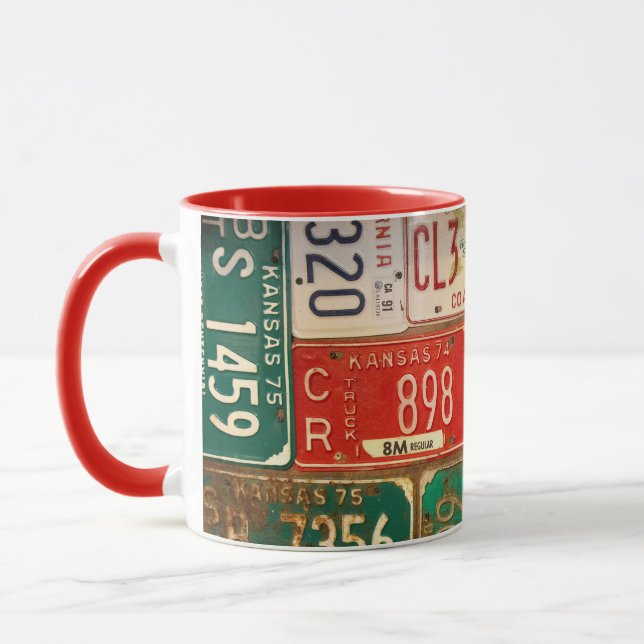 rostfreie Nummernschildersammlung Tasse (Links)