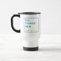 Rostfreier Stahl-Reise-Tasse (Blau/Grün)