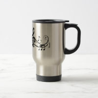 Rostfreier Stahl-Reise-Tasse mit Musiknoten