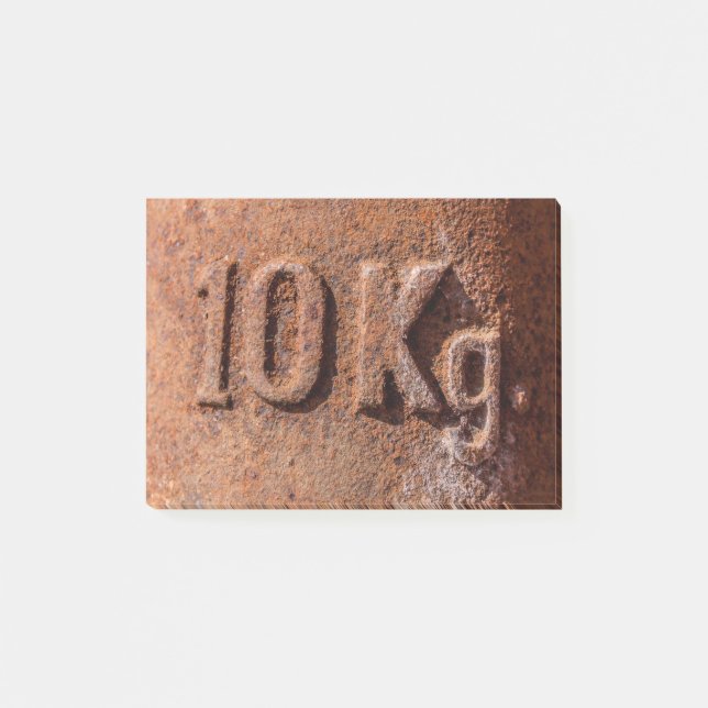 Rostig 10 kg post-it klebezettel (Vorderseite)