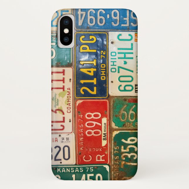 rostige alte Nummernschildersammlung Case-Mate iPhone Hülle (Rückseite)
