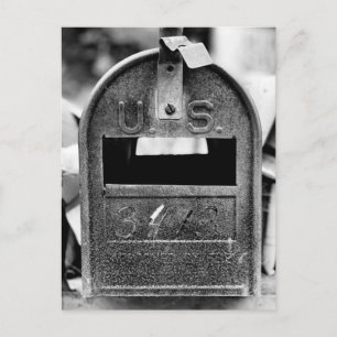 Rostige Briefkasten-Porträt Postkarte
