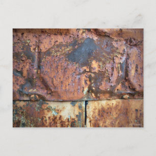 Rostige Metallverkleidung altes Industriegebäude Postkarte