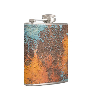 rostige Patina Metall antik alt cool vintage retro Flachmann