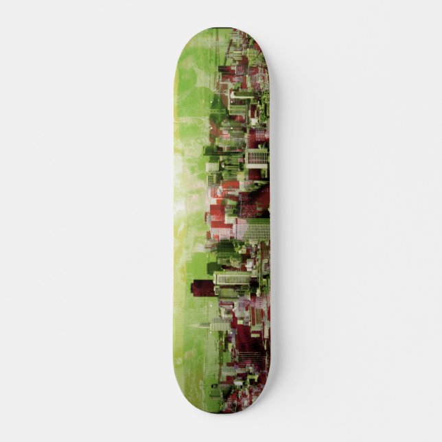 rostige Stadt hellgrün Skateboard (Vorne)