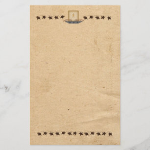 Rostige Sterne und Kerzen-Briefpapier Briefpapier