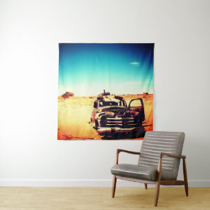 Rostiger Oldtimer Wandteppich