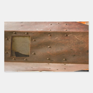 Rostiger Schweißenssturzhelm Rechteckiger Aufkleber