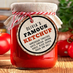 Rostiger Tomatenketchup-Tag Geschenkanhänger