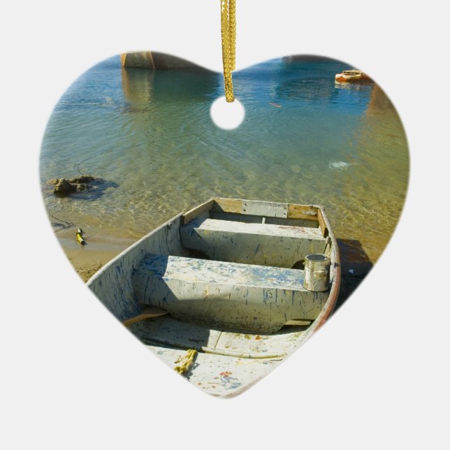 Rostiges Boot Keramik Ornament (Vorne)