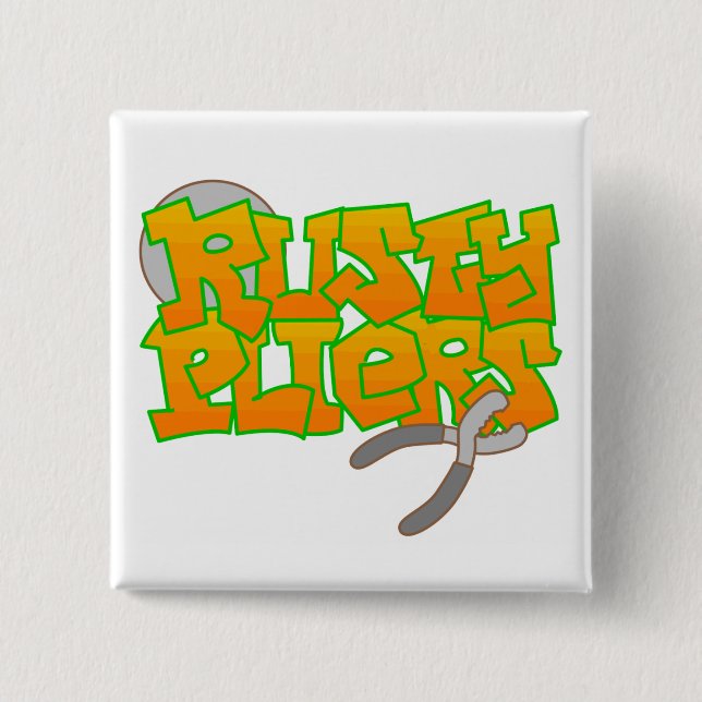 Rostiges Button (Vorderseite)