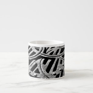 Rostiges Gitter in Grau Espressotasse