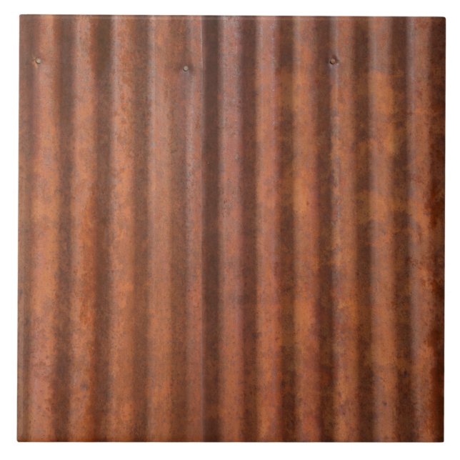 ROSTIGES METALL FLIESE (Vorderseite)