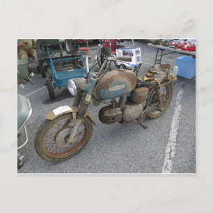 Rostiges Motorrad Postkarte