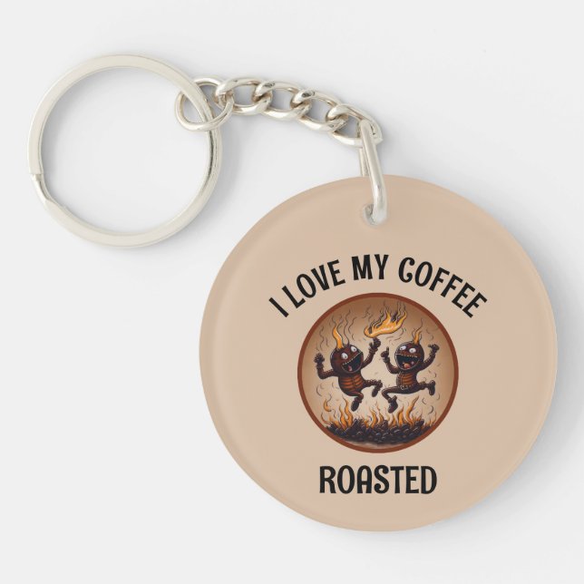 Röstkaffee Acrylic Schlüsselanhänger (Vorderseite)