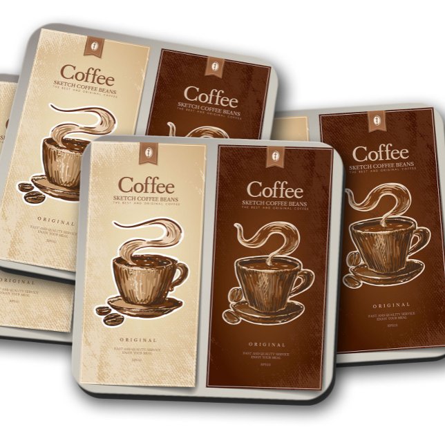 Röstkaffee | Aromatisches Coffee Untersetzer Set (Von Creator hochgeladen)