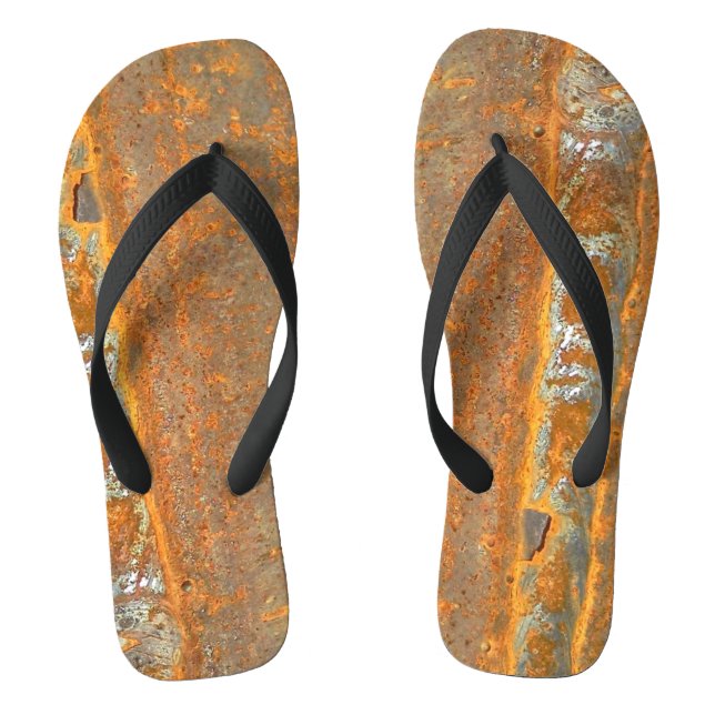 Rostmetall Flip Flops (Fußbett)
