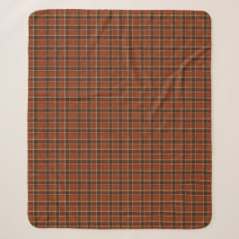 Rostorange- und Braunkaro-Karomuster Sherpadecke