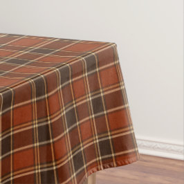 Rostorange- und Braunkaro-Karomuster Tischdecke