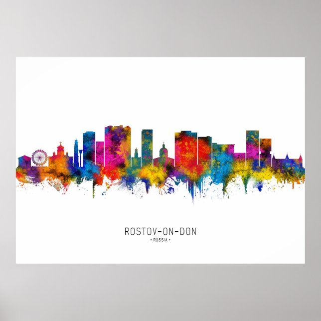 Rostov-on-Don Russia Skyline Poster (Vorne)