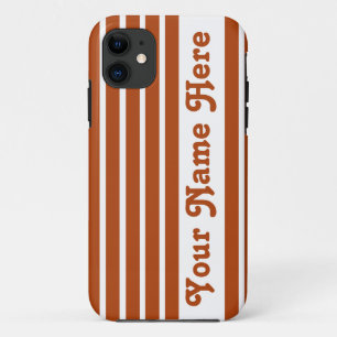 RostRed Safari Streifen mit Namen iPhone 11 Hülle