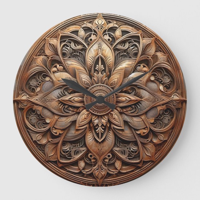 rostrelief aus Stahl Große Wanduhr (Vorderseite)