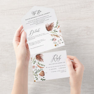 Rostrost terracotta florrosa Chic All In One Einladung