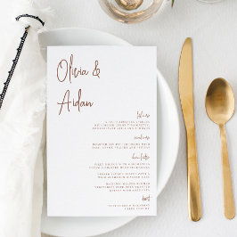 Rostrot | Modernes handgeschriebenes SkriptWedding