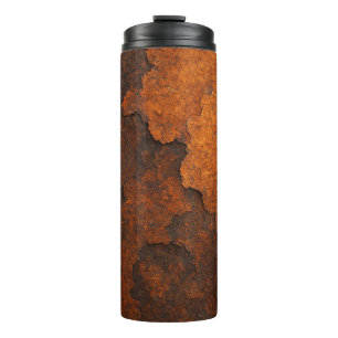 Rosttextur Grunge Hintergrund Metalldesign Thermosbecher