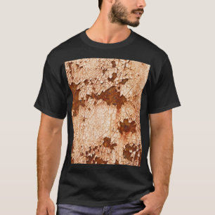 Rosttexturen: verwitterte Oberflächenhintergrund. T-Shirt
